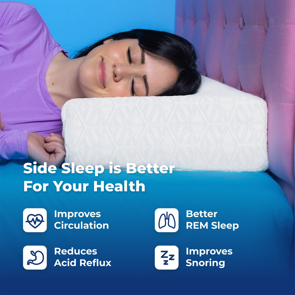 Nolune Cooling Side Sleeper Pillow – Twin & Full Beds