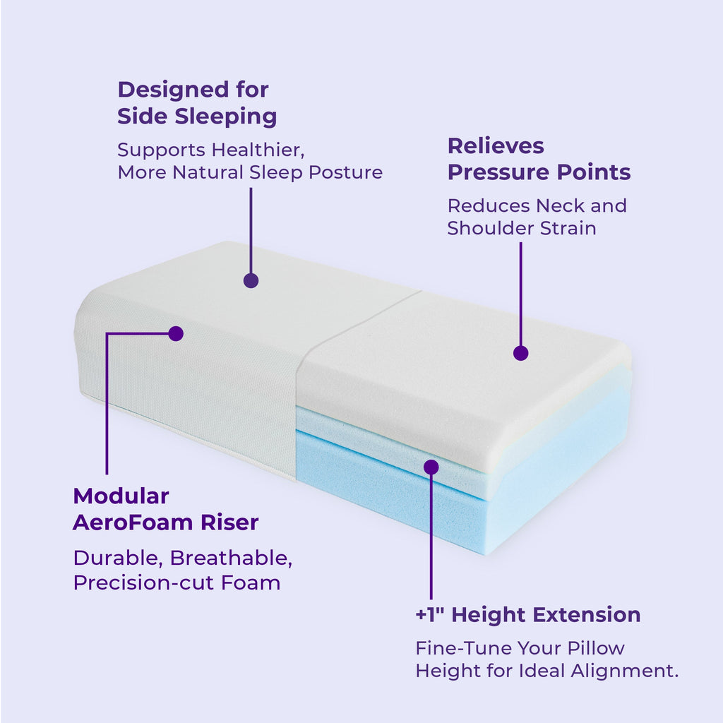 Nolune Adjustable Side Sleeper Pillow – Twin & Full Beds