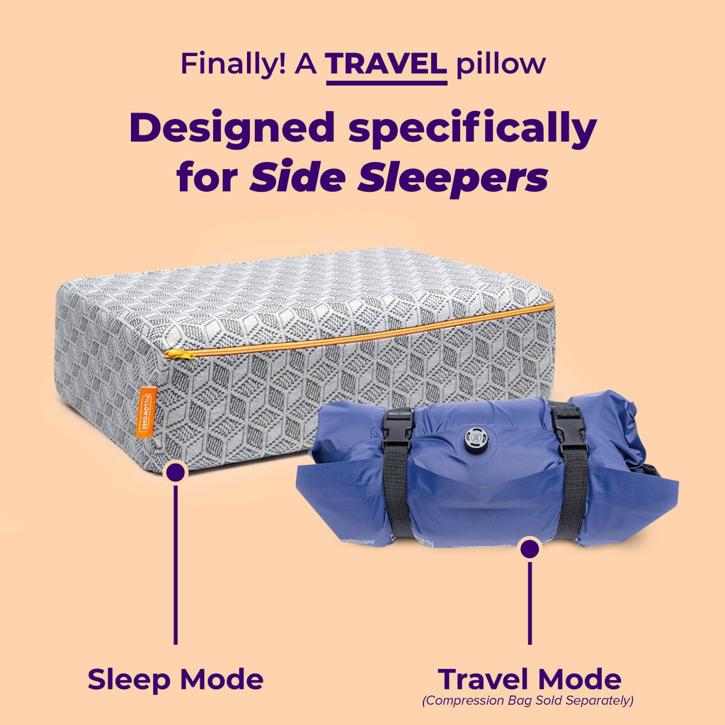 Nolune Travel Side Sleeper Pillow – Pillow Only