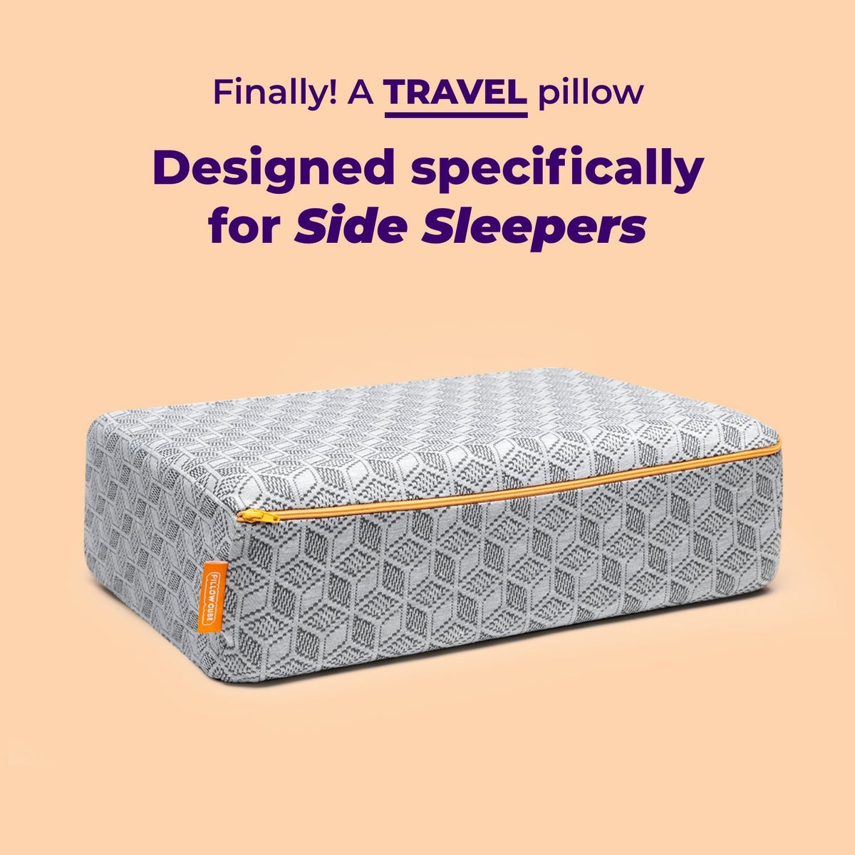 Nolune Travel Side Sleeper Pillow – Pillow Only