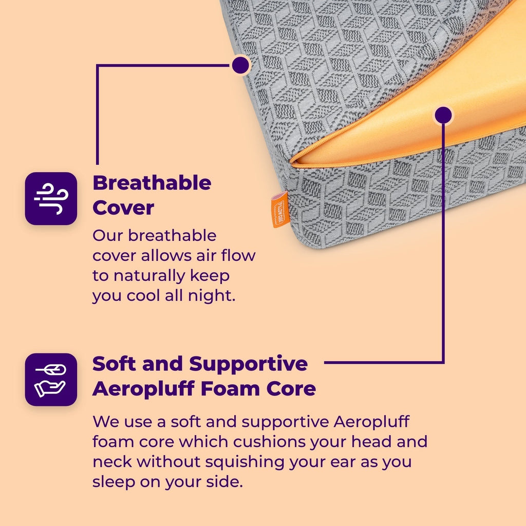 Nolune Travel Side Sleeper Pillow – Pillow Only